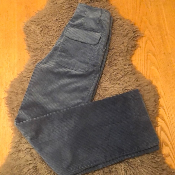 Zara High-Waist Wide-Leg Velveteen Corduroys - Picture 7 of 9
